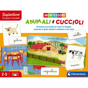 Montessori - Gli animali e i loro cuccioli
