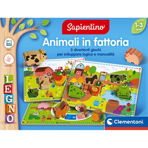 Animali in fattoria in legno
