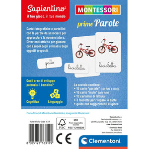 Montessori carte - Prime parole