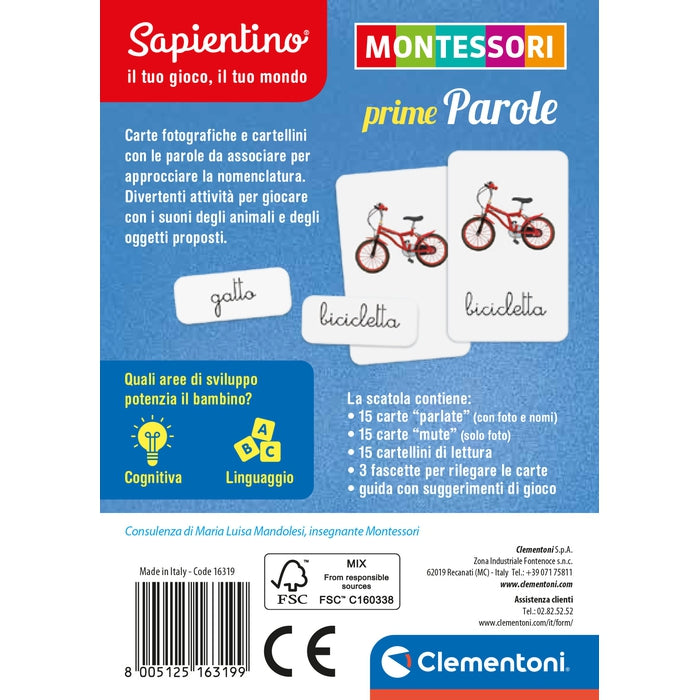 Montessori carte - Prime parole