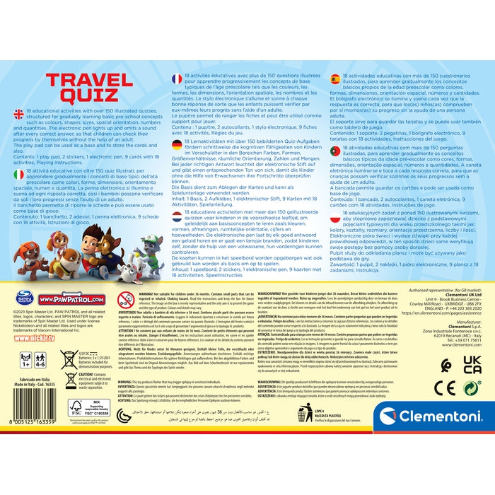 Travel Quiz Paw Patrol