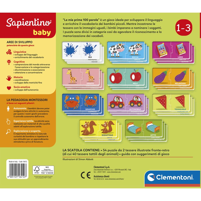 Sapientino Baby Montessori - Le mie prime 100 parole