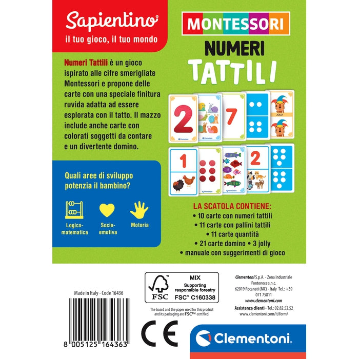 Montessori carte - Numeri tattili