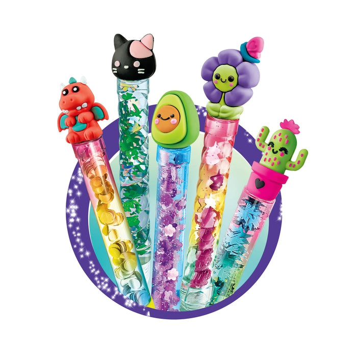 Laboratorio Penne Creative Per Bambine E Bambini – 18 Penne Con 65+ Accessori, Tappi E Glitter - 4