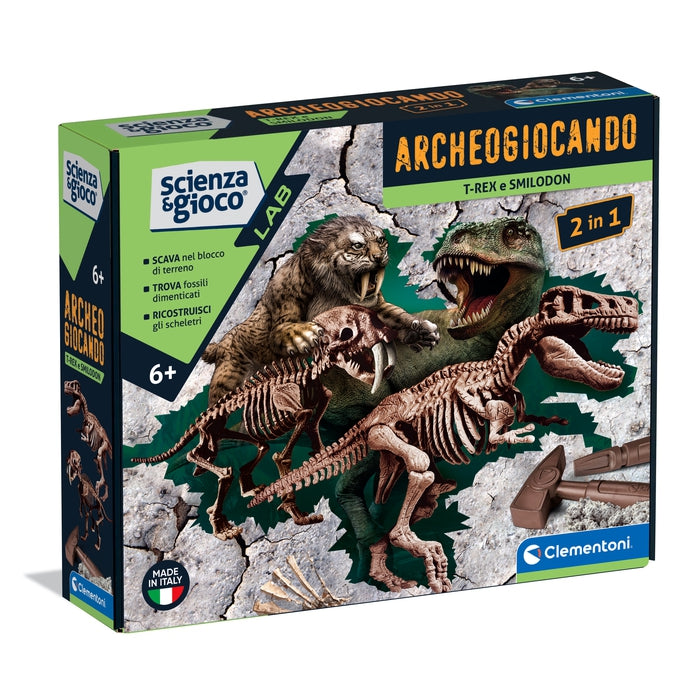 Archeogiocando - T-rex e Smilodon 2in1