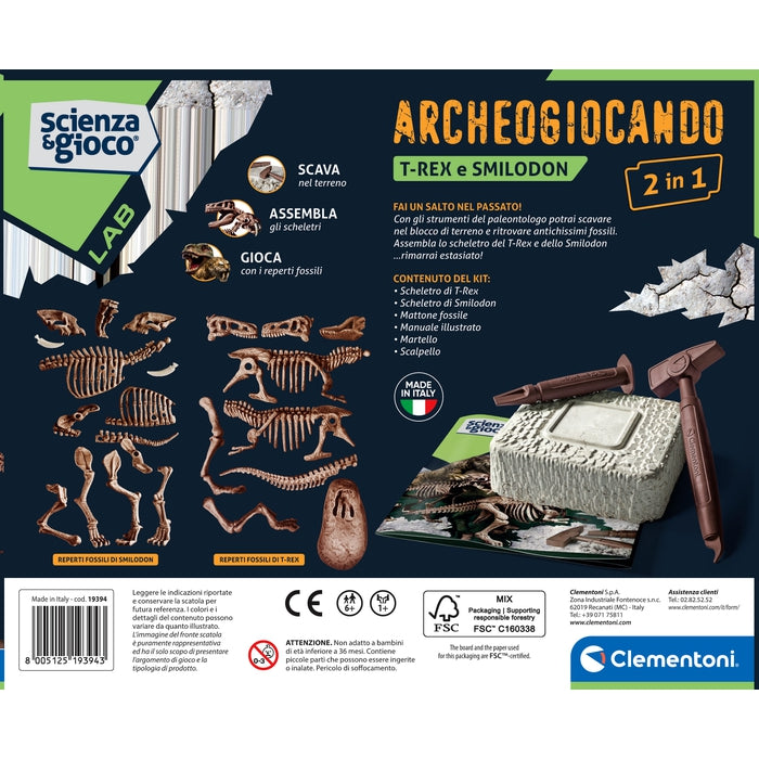 Archeogiocando - T-rex e Smilodon 2in1