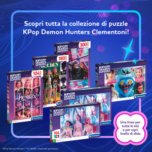Puzzle Clementoni 180 Pièces – K-Pop Demon Hunters – 48,5 X 33,5 Cm – Dès 7 Ans