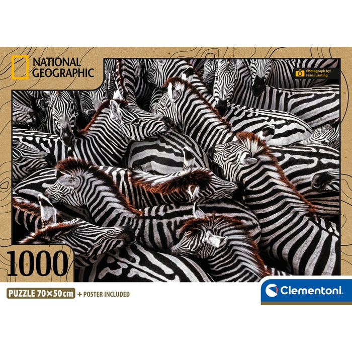 "Zebras in holding pen", by Frans Lanting - 1000 pezzi