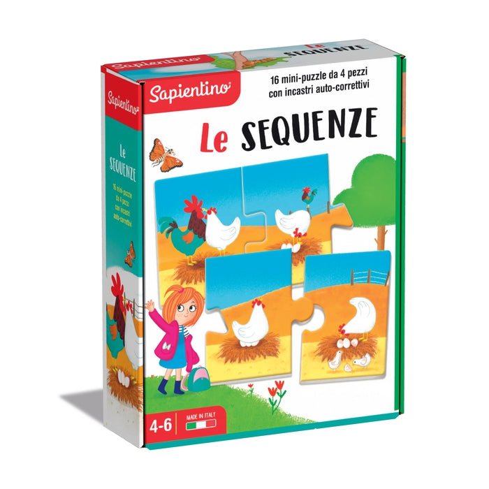 Clementoni Sapientino Le sequenze Gioco educativo 4 Anni (Versione in  Italiano), Cartone 100% Riciclato, Play for Future Made in Italy,  Multicolore, 16311 – Giochi e Prodotti per l'Età Evolutiva