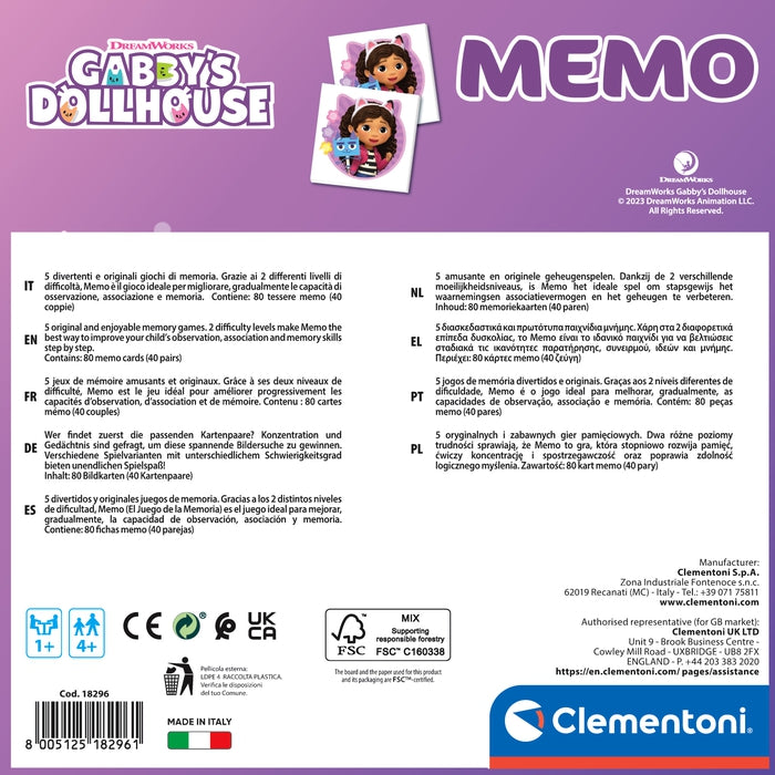 Memo Game - Gabby's Dollhouse