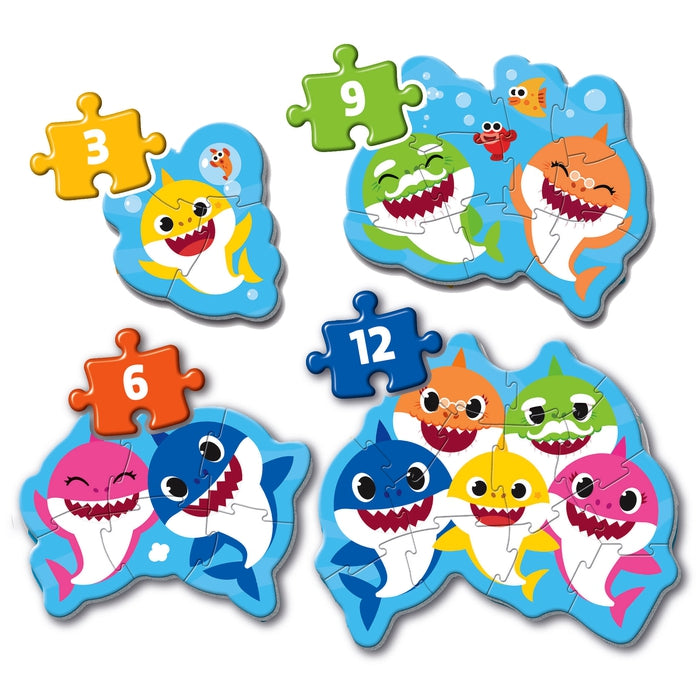 Baby Shark - 1x3 + 1x6 + 1x9 + 1x12 pezzi